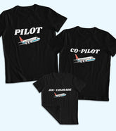 Pilot Family Unisex Half Sleeve T-Shirts (Pack of 3)